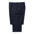 Dark Navy Wool and Mohair Blend Trousers