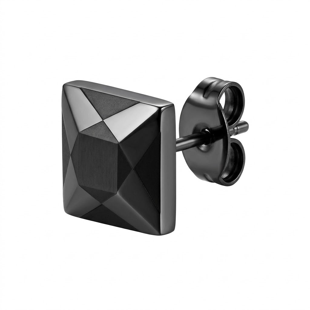 Polished Geometric Stud Earring