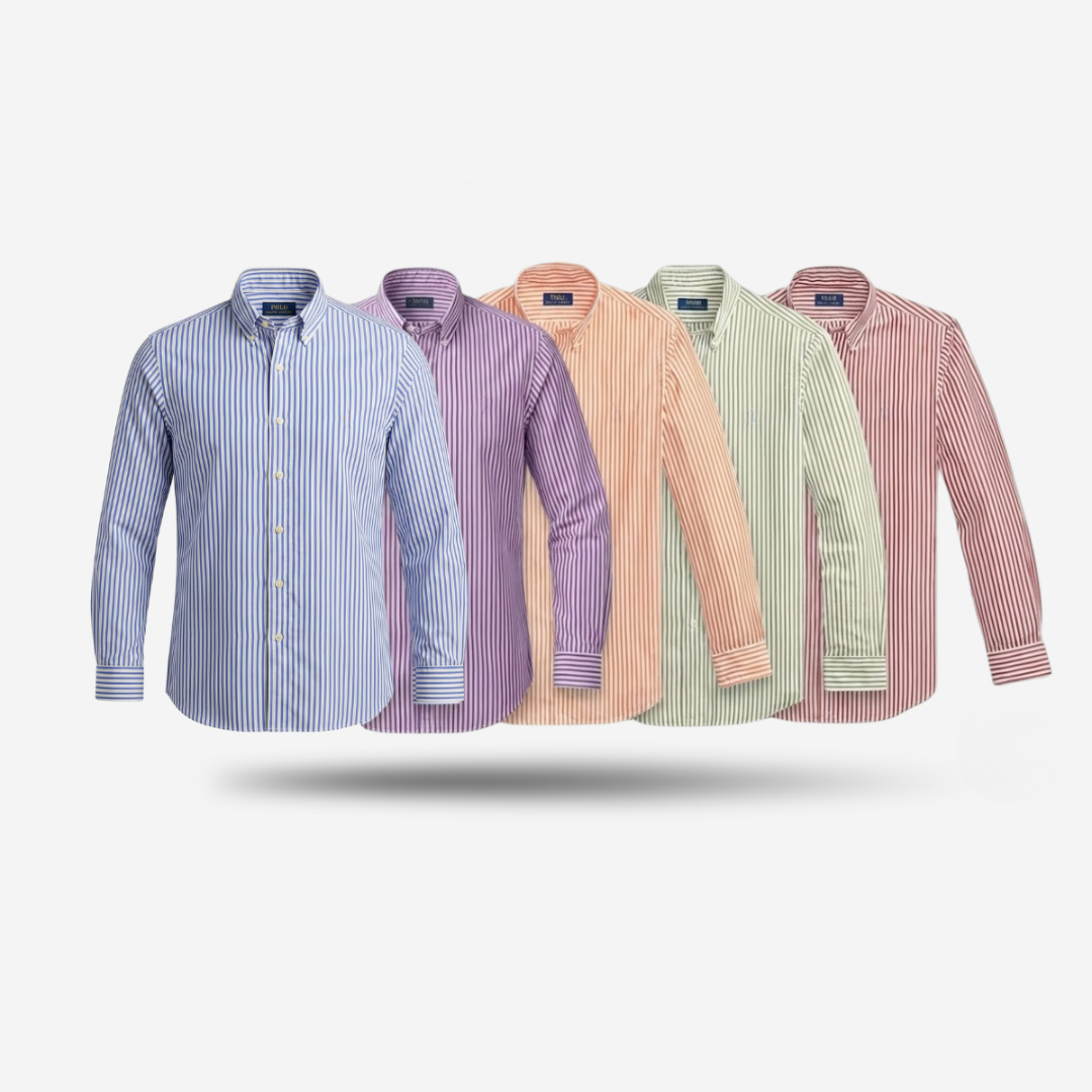 COTTON SHIRT STRIPED [BUY 2, GET 5] + FREE GLASSES