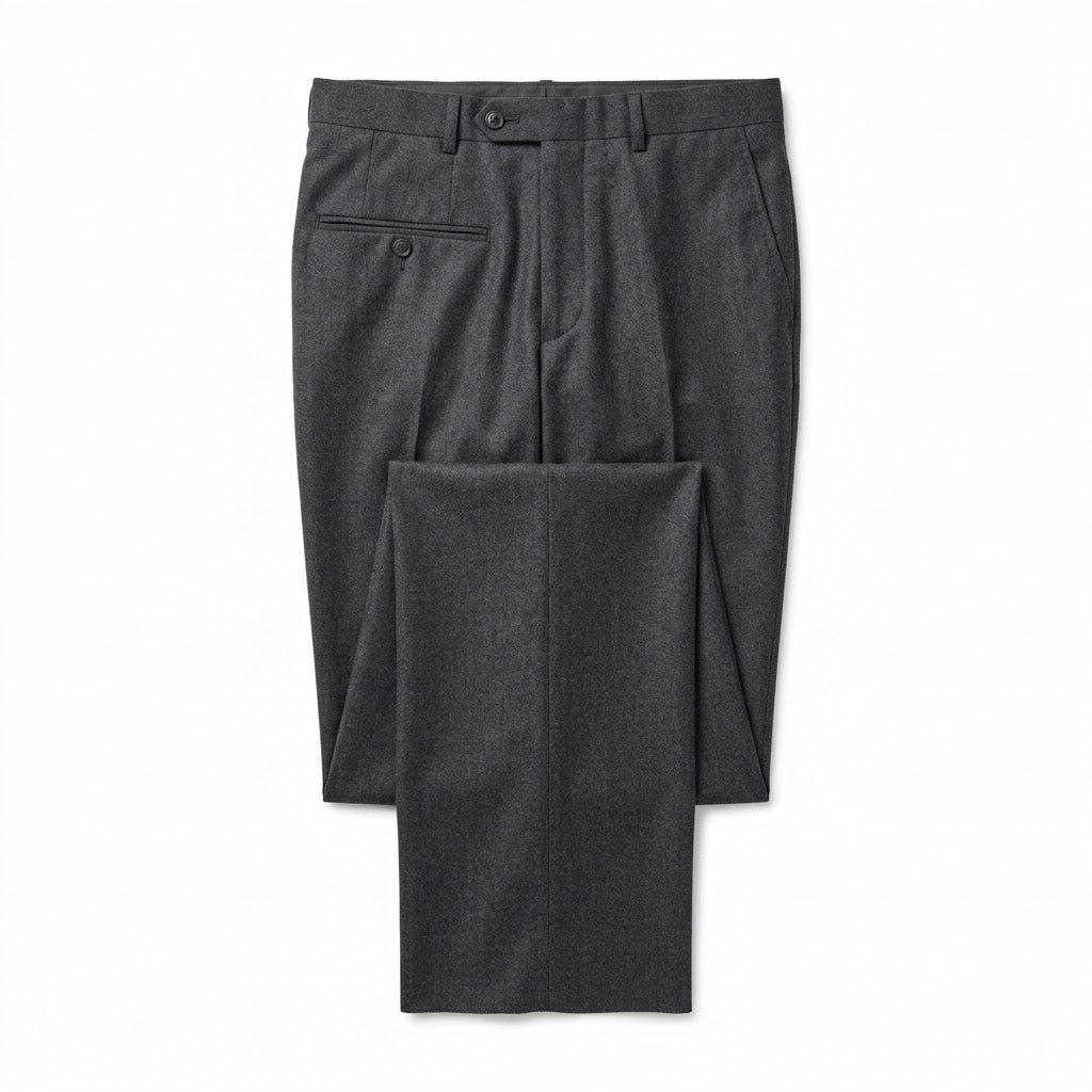 Super 120s Wool Flannel Trousers