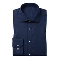 Dark Navy Textured Cotton Dress Shirt